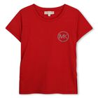 Girls Red Logo T-Shirt, 1, hi-res