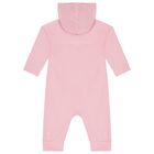 Baby Girls Pink Logo Softskin Romper, 2, hi-res