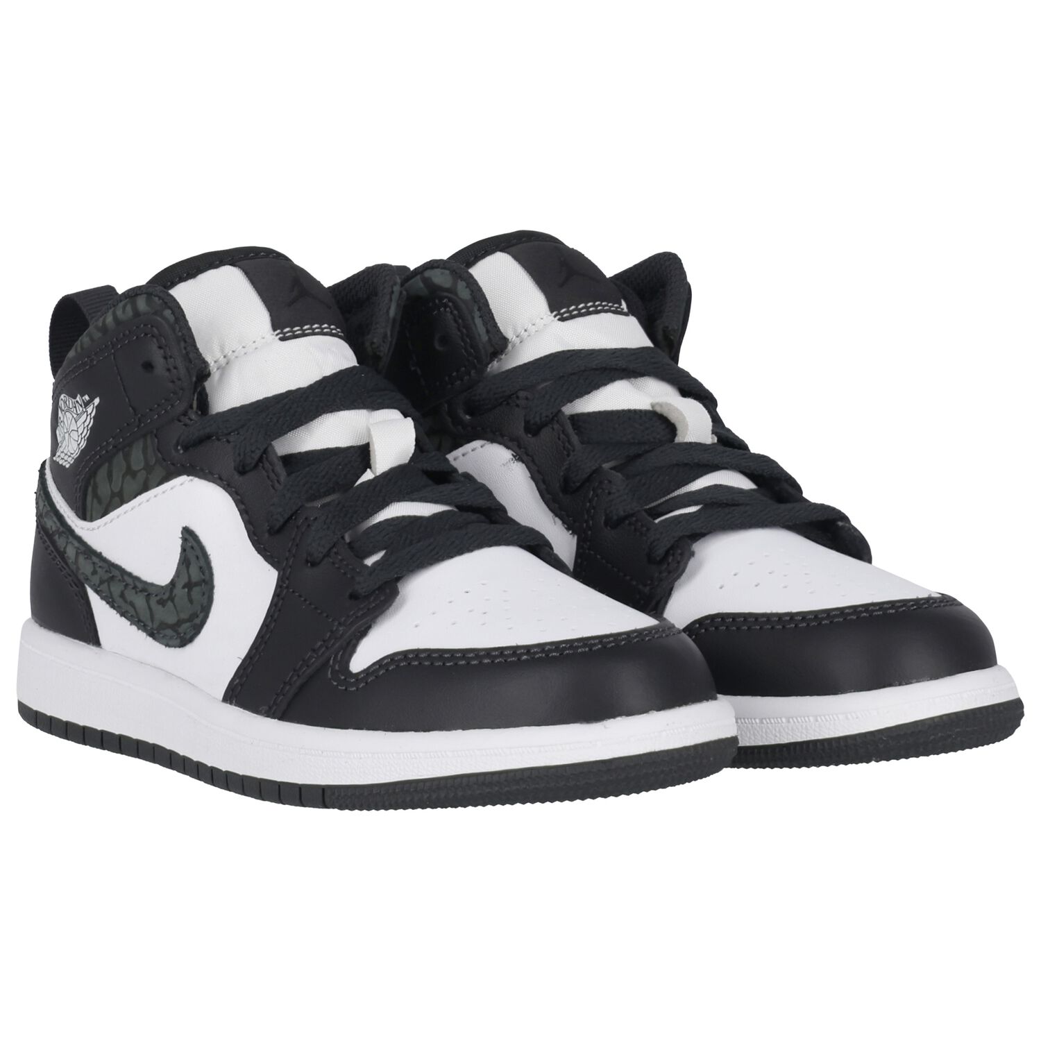 Nike Kids Black, Green White Air Jordan Mid Trainers Junior