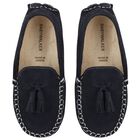 Boys Navy Suede Shoes, 1, hi-res