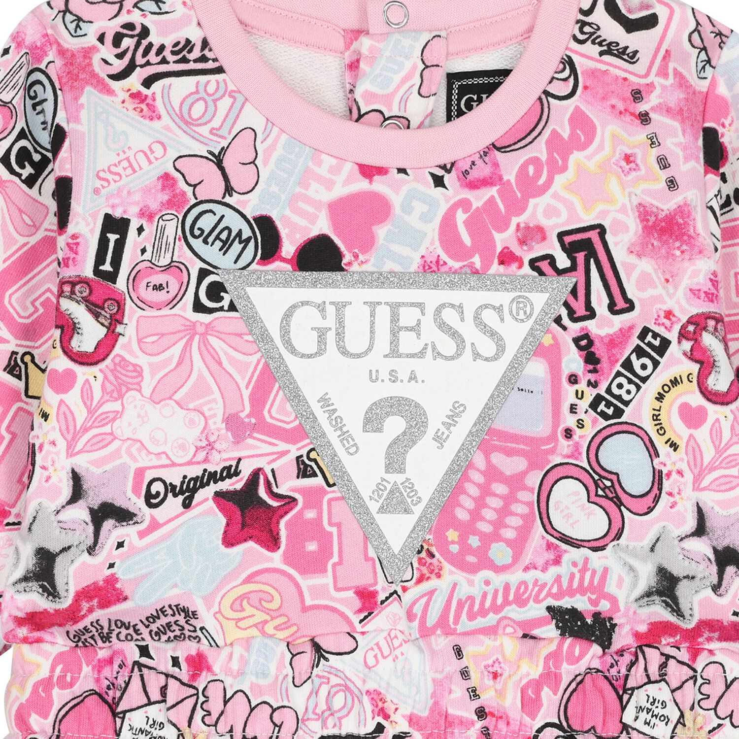 Baby Girls Pink Logo Dress Set, 2, hi-res image number null