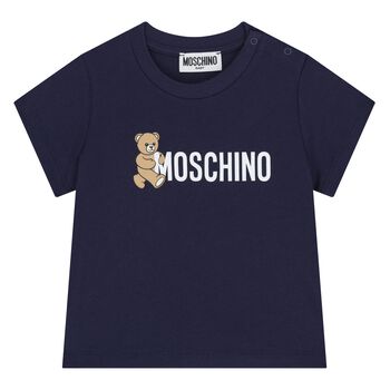 Younger Navy Blue Teddy Bear Logo T-Shirt