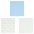 Baby Boys White, Ivory & Blue Muslin Swaddles (3-Pack), 1, hi-res