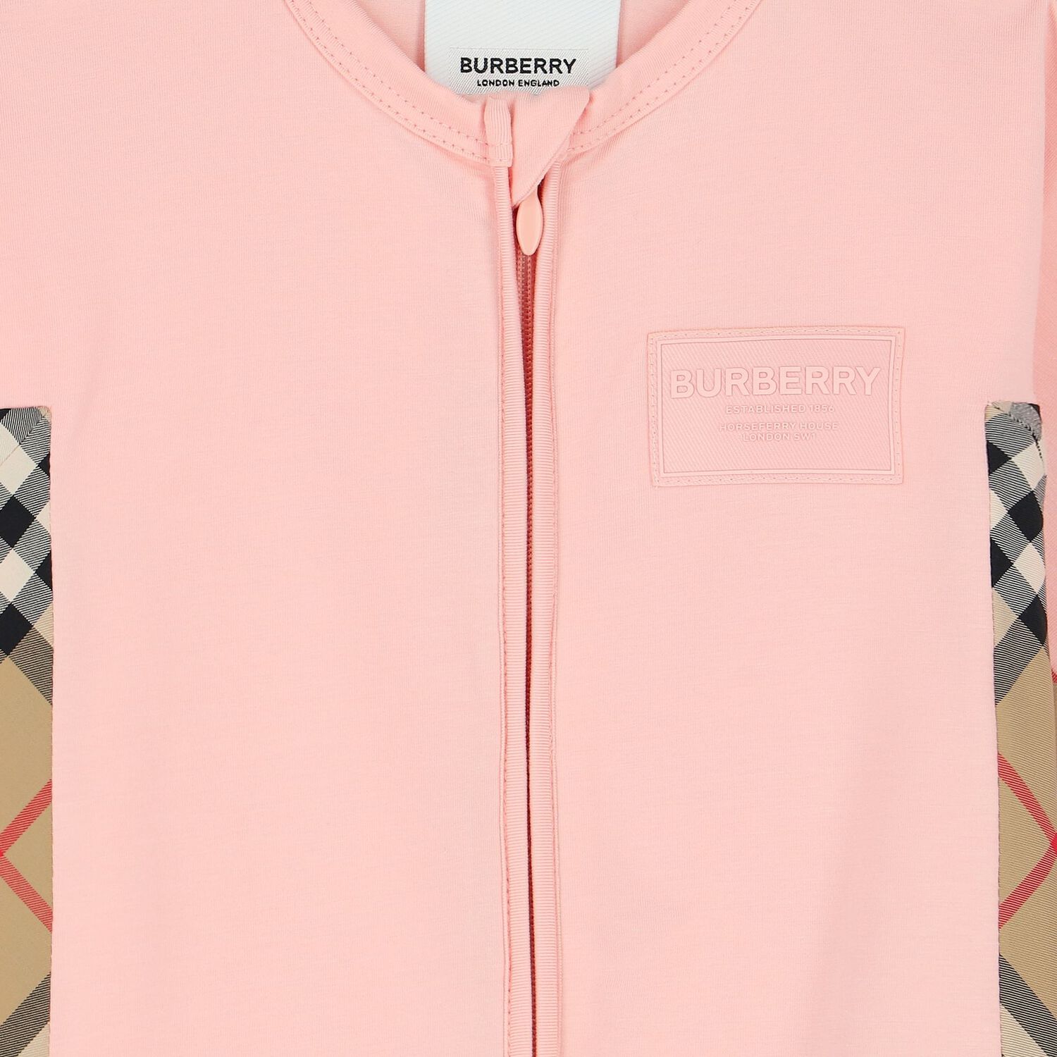 Baby Girls Pink & Beige Romper Gift Set, 3, hi-res