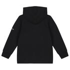 Boys Black Hooded Top, 1, hi-res