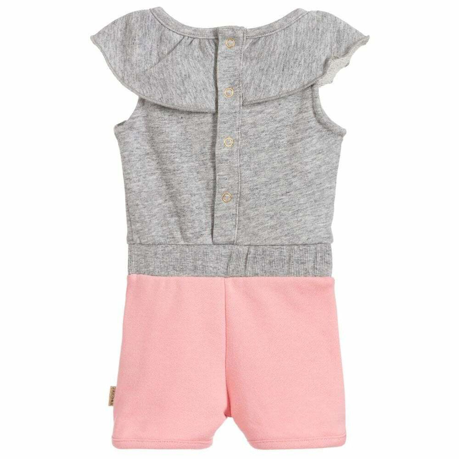 Younger Girls Pink & Grey Playsuit, 1, hi-res image number null