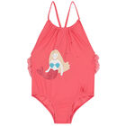 Girls Pink Mermaid Swimsuit, 1, hi-res
