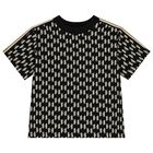 Boys Black Logo T-Shirt, 1, hi-res