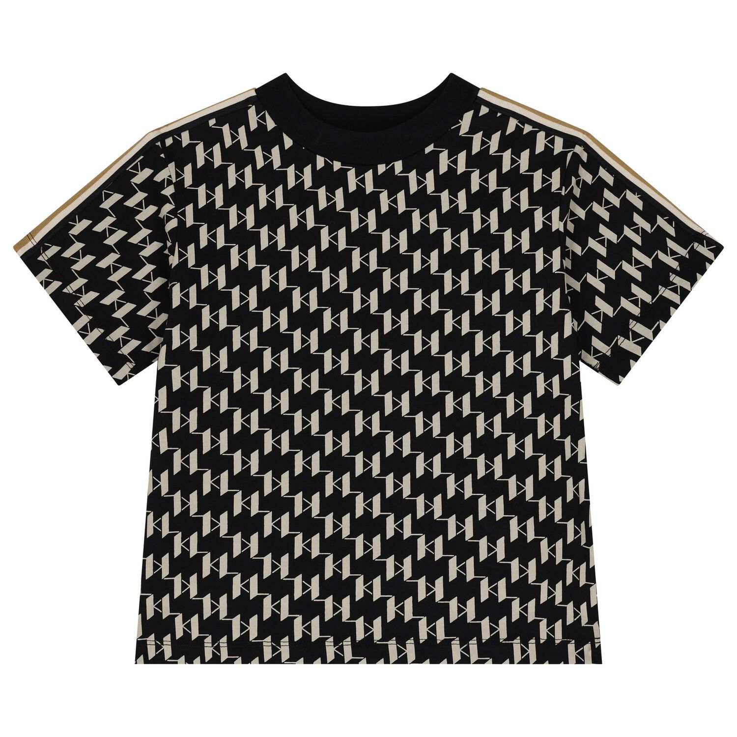 Boys Black Logo T-Shirt, 1, hi-res