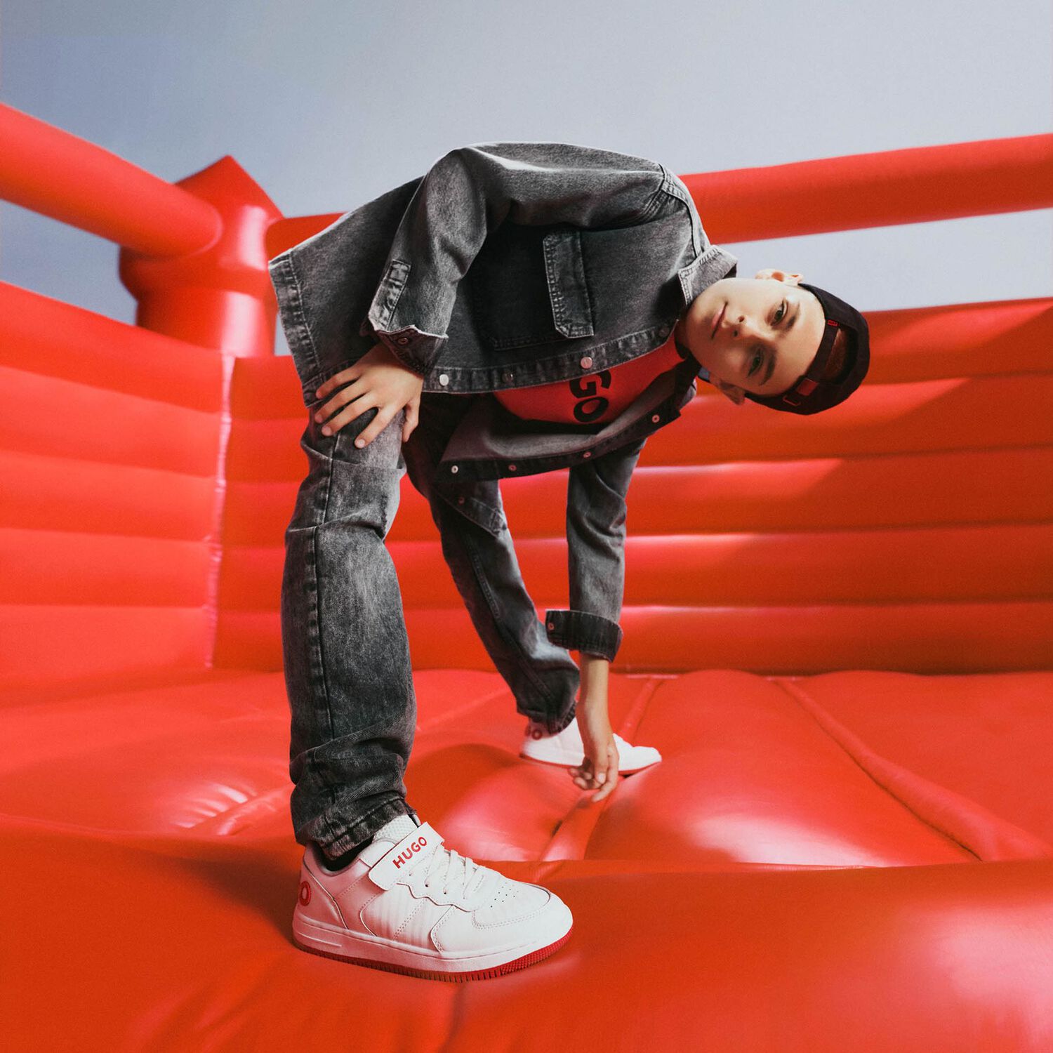 Boys Red Logo T-Shirt, 4, hi-res