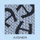 تيشيرت أولاد بالشعار باللون الأزرق, 2, hi-res