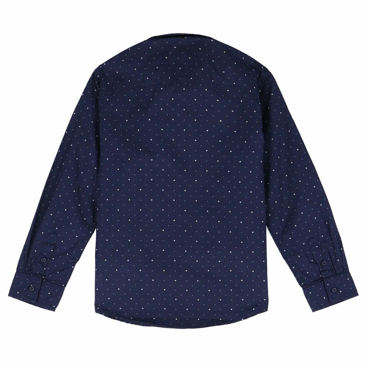 Boys Navy Print Shirt, 1, hi-res