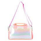 Girls Pink Iridescent Logo Bag, 1, hi-res
