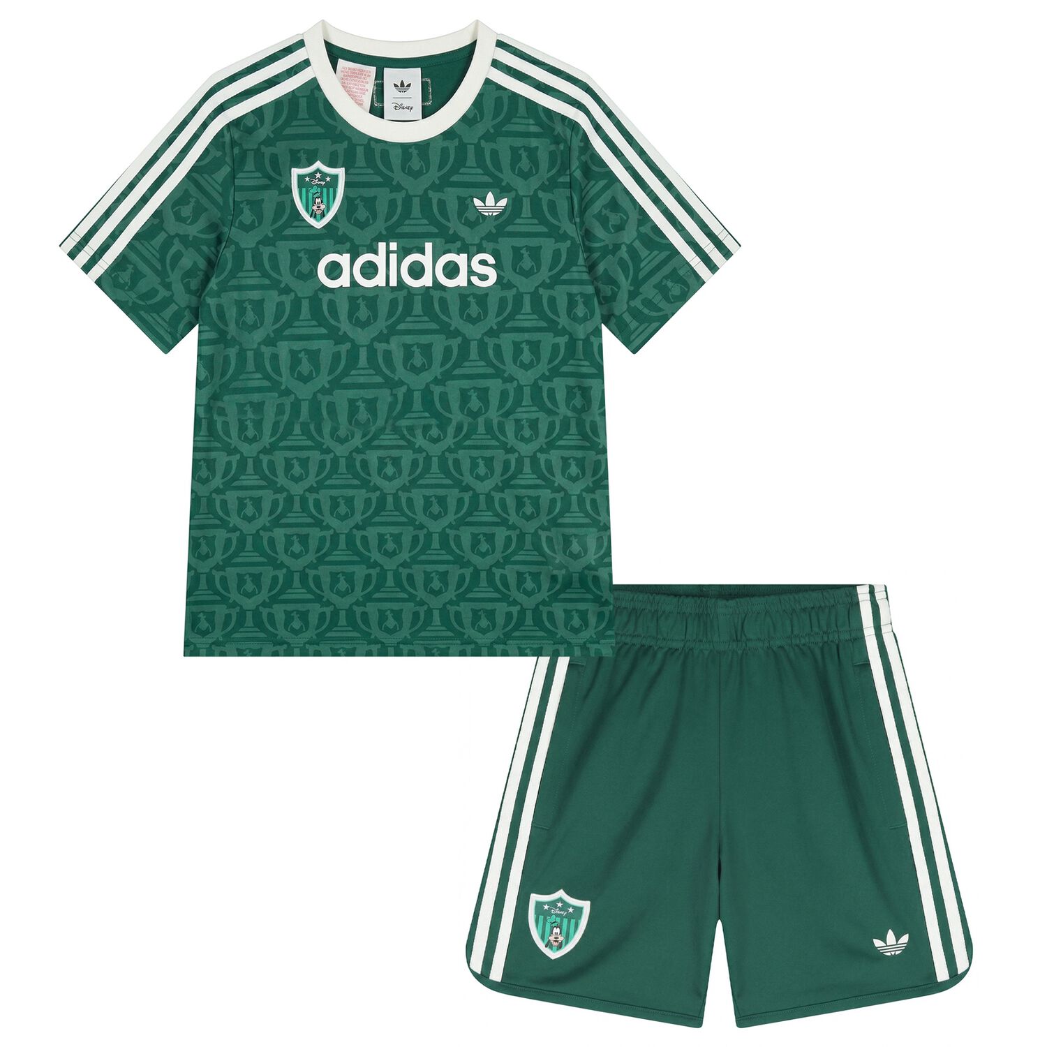 Boys Green Logo Disney Shorts Set, 1, hi-res