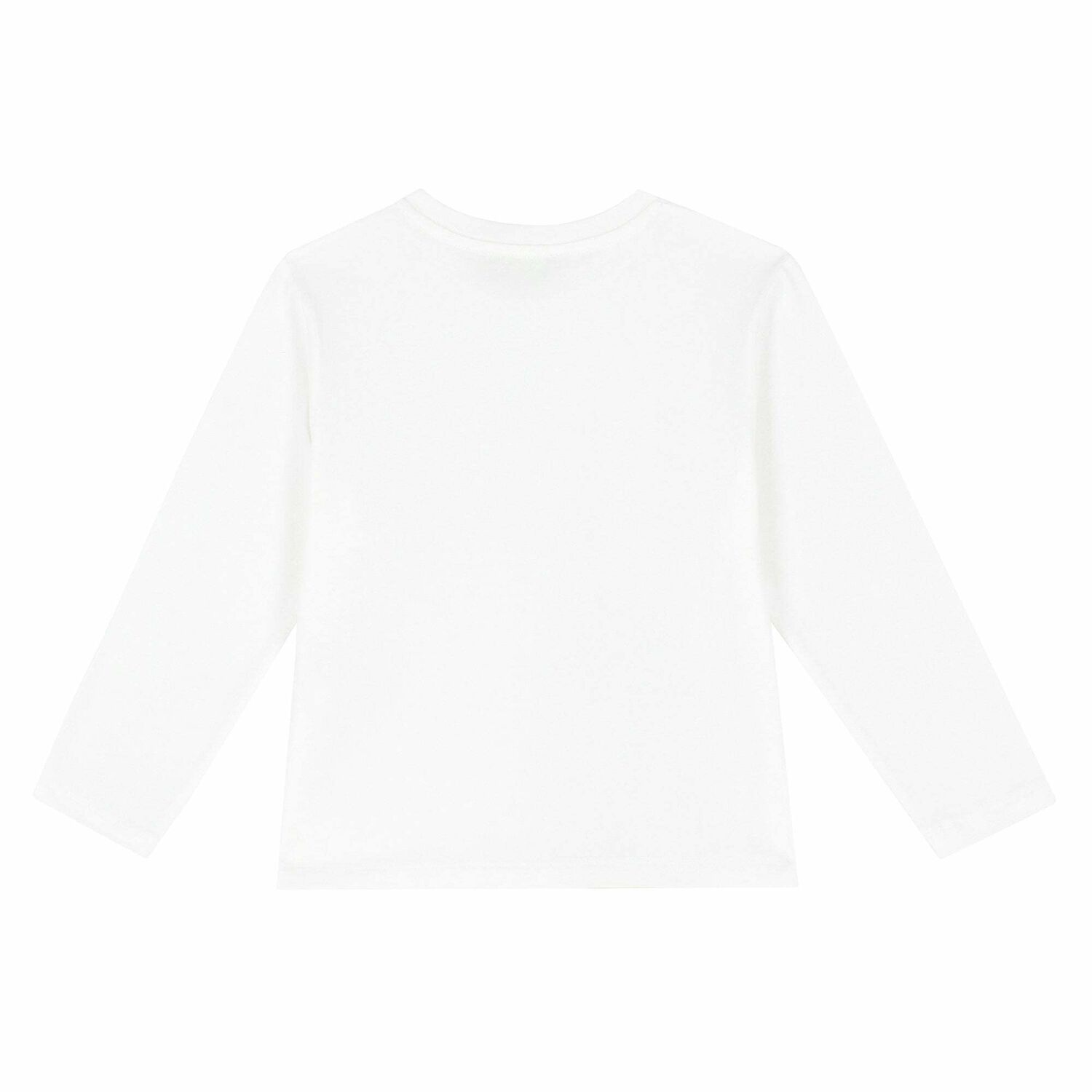 Girls White Printed Long Sleeve Top, 1, hi-res image number null