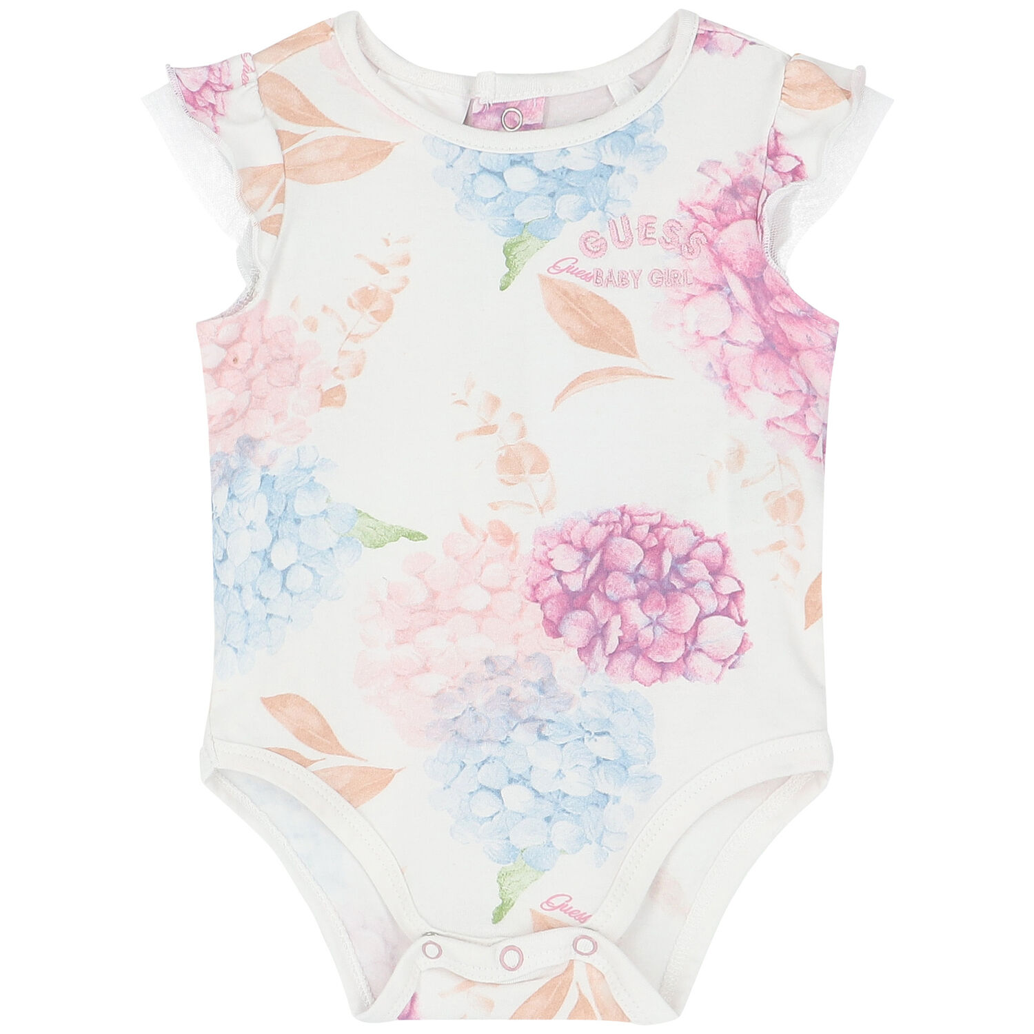 Baby Girls Pink & White Logo Bodysuit Set, 1, hi-res