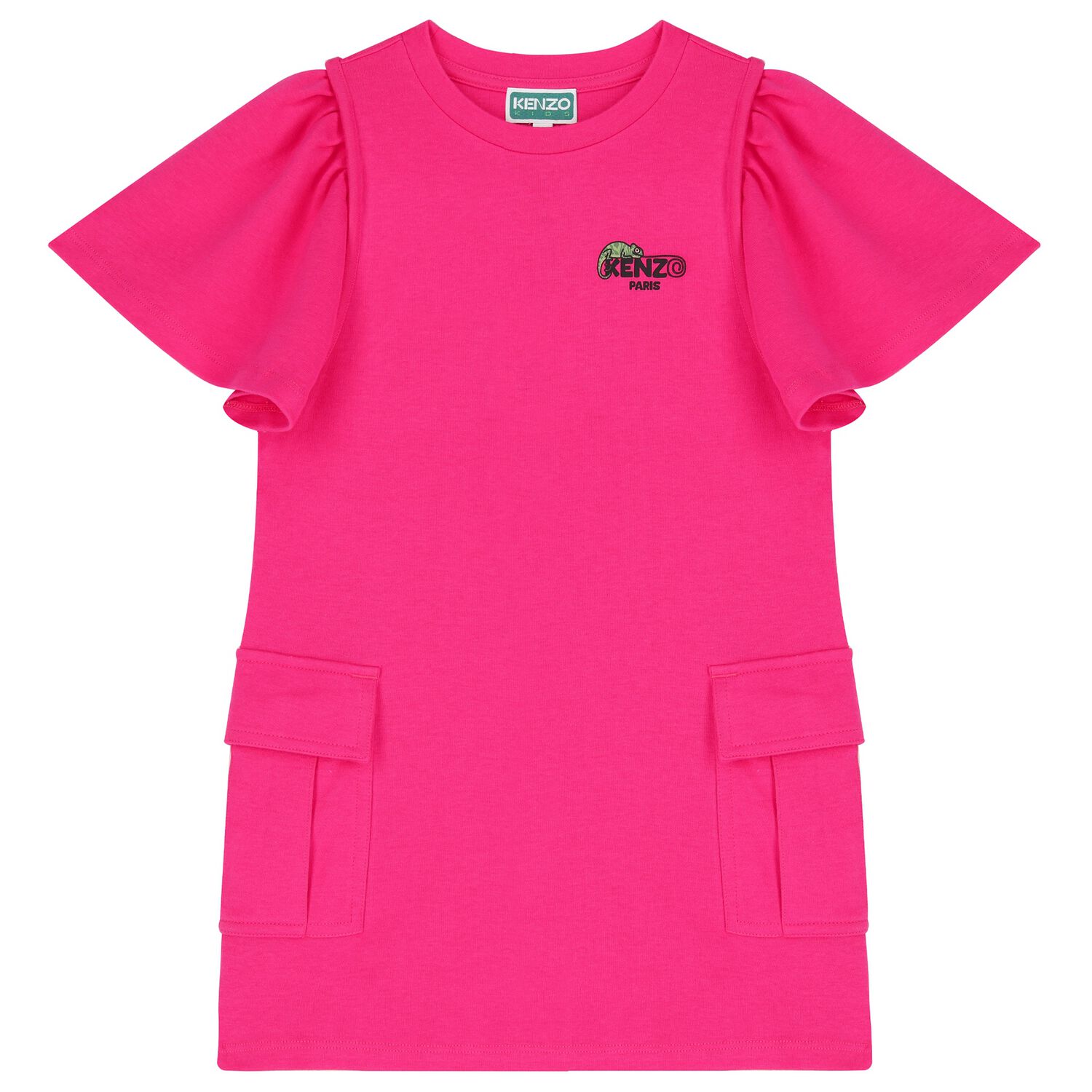 Girls Pink Logo Dress, 1, hi-res