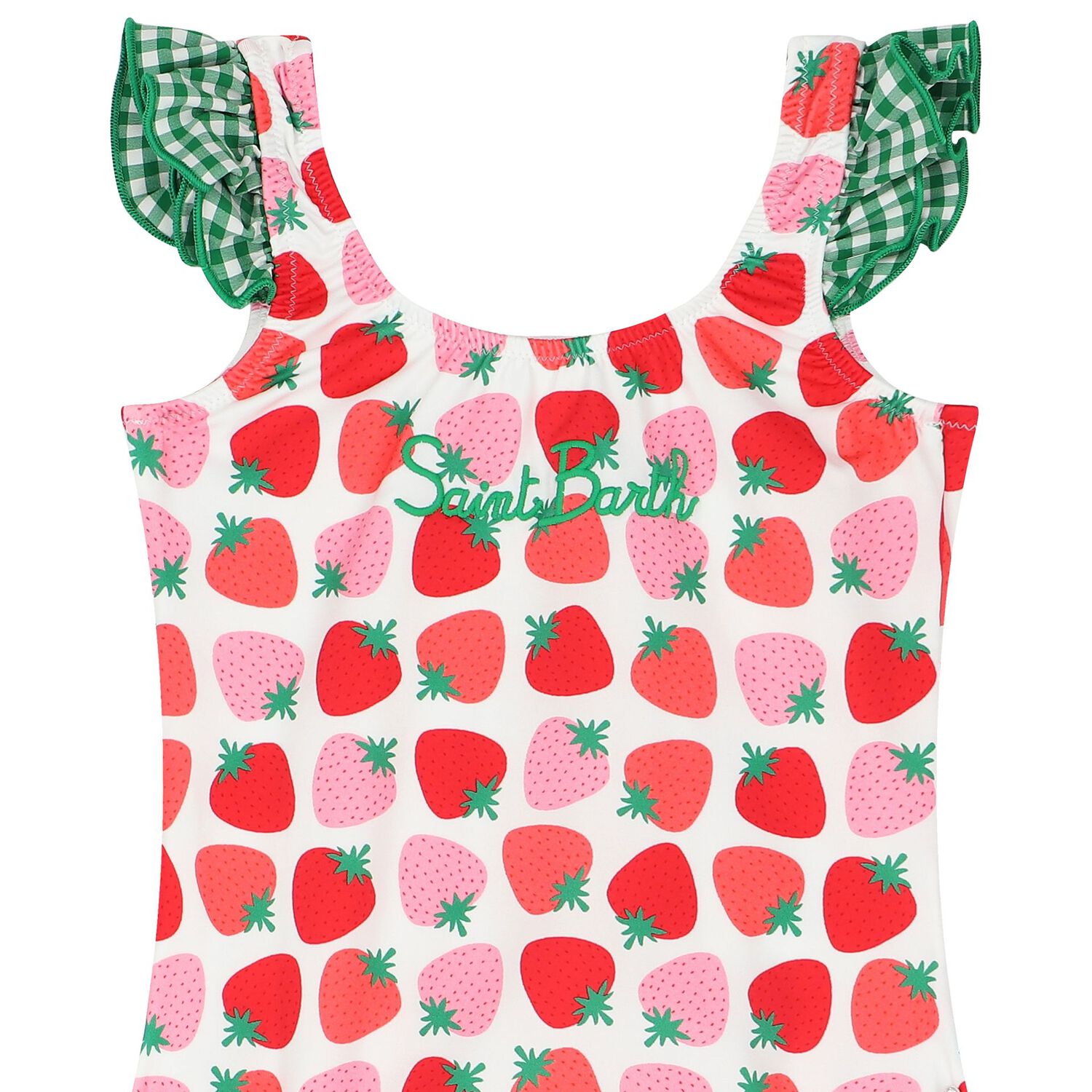 Girls Strawberry Print Swimsuit, 1, hi-res image number null