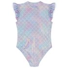 Girls Purple & Blue Metallic Mermaid Swimsuit, 1, hi-res