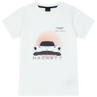 تيشيرت أولاد بالشعار باللون الابيض, 1, hi-res