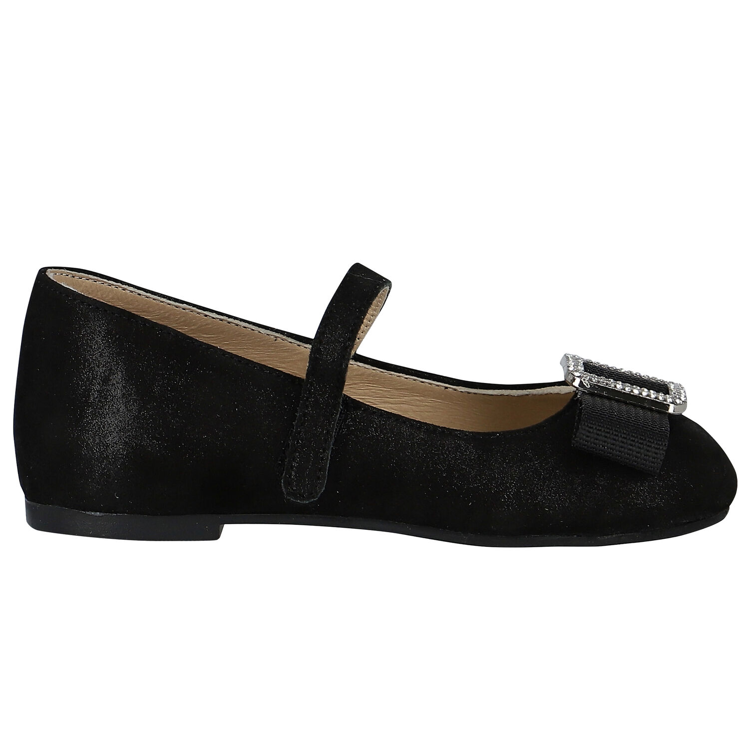 حذاء بنات بفيونكة باللون الاسود, 1, hi-res image number null