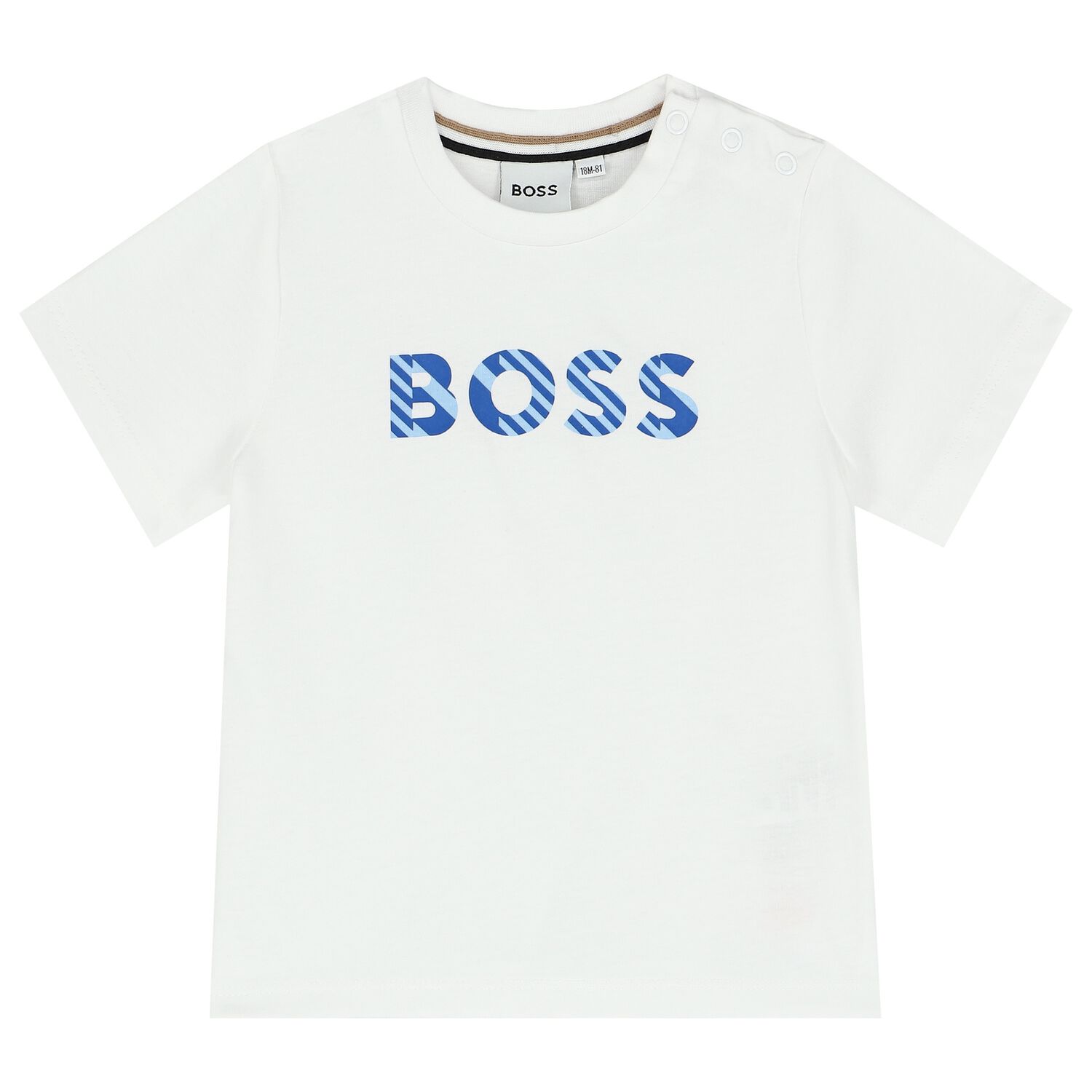 Younger Boys White Logo T-Shirt, 1, hi-res image number null