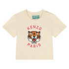 Younger Ivory Tiger Logo T-Shirt, 2, hi-res