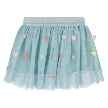 Younger Girls Green Heart Tulle Skirt
