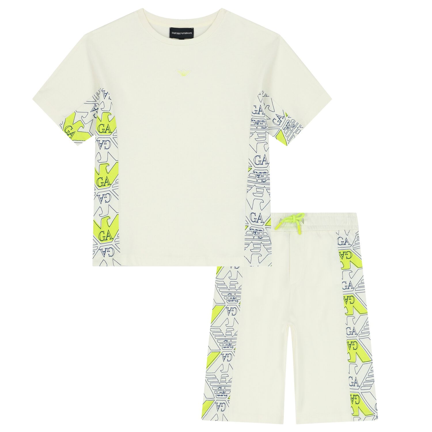Boys Ivory Logo Shorts Set, 1, hi-res