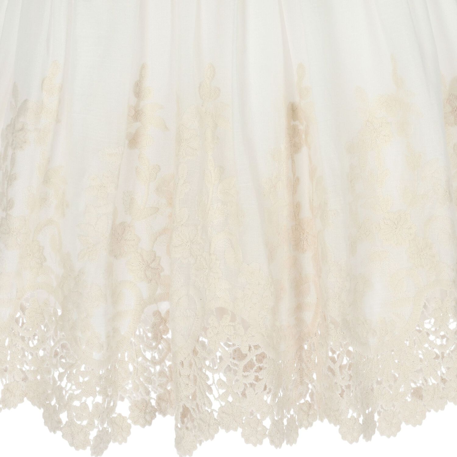 فستان مطرز بالزهور للبنات الاطفال باللون الابيض, 1, hi-res