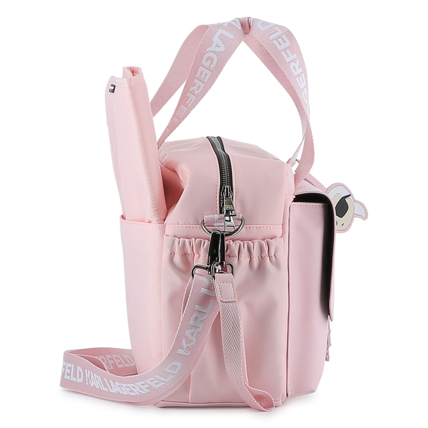 Baby Girls Pink Logo Changing Bag, 2, hi-res
