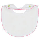 Baby Girls White Mermaids Bib, 1, hi-res