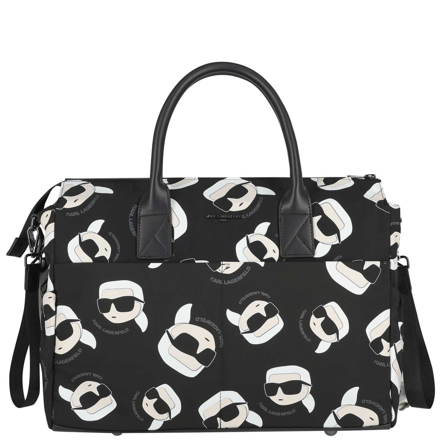 Black & White Logo Baby Changing Bag, 1, hi-res