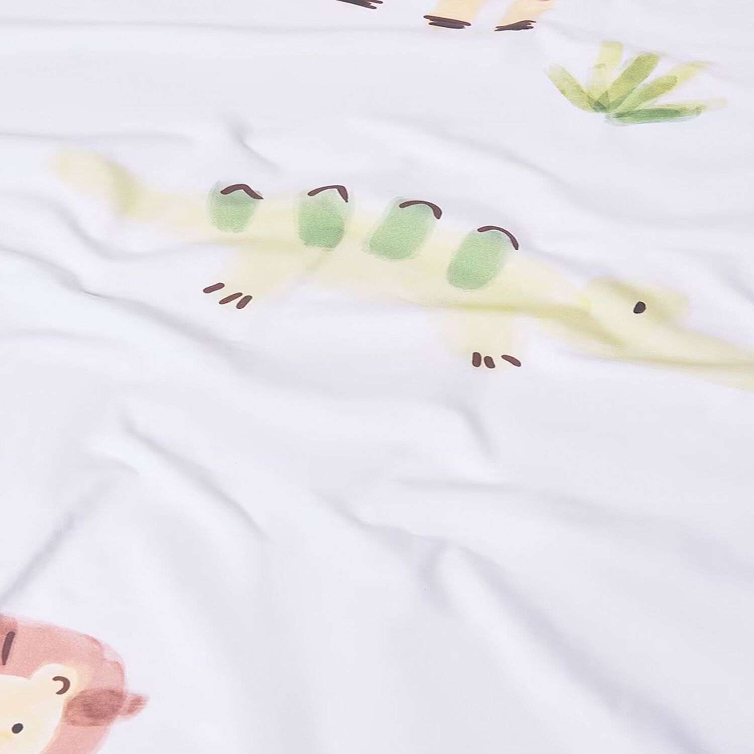 Baby Boys White & Beige Safari Blanket, 2, hi-res