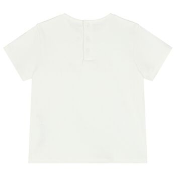 Younger Girls White Logo T-Shirt