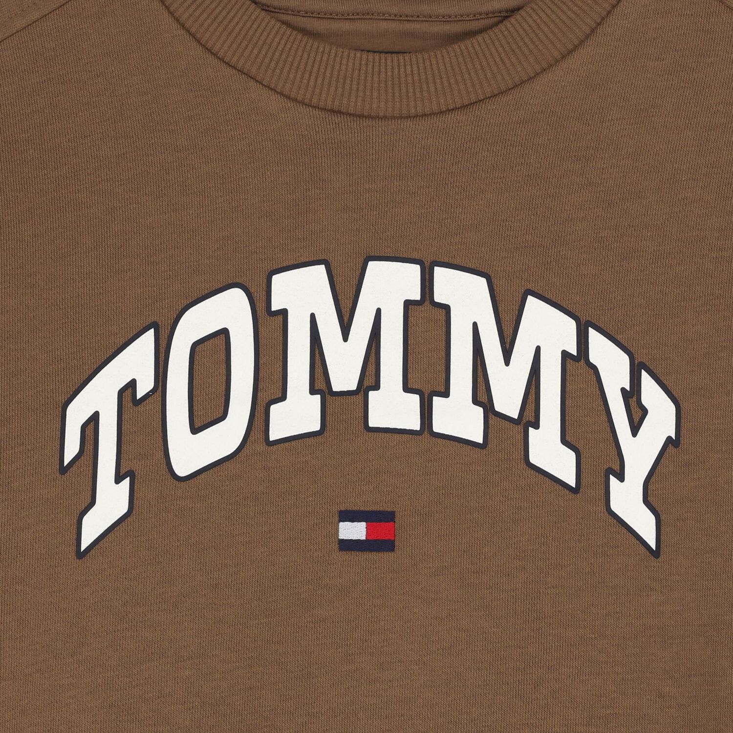 سويت شيرت اولاد بالشعار باللون البنى , 2, hi-res