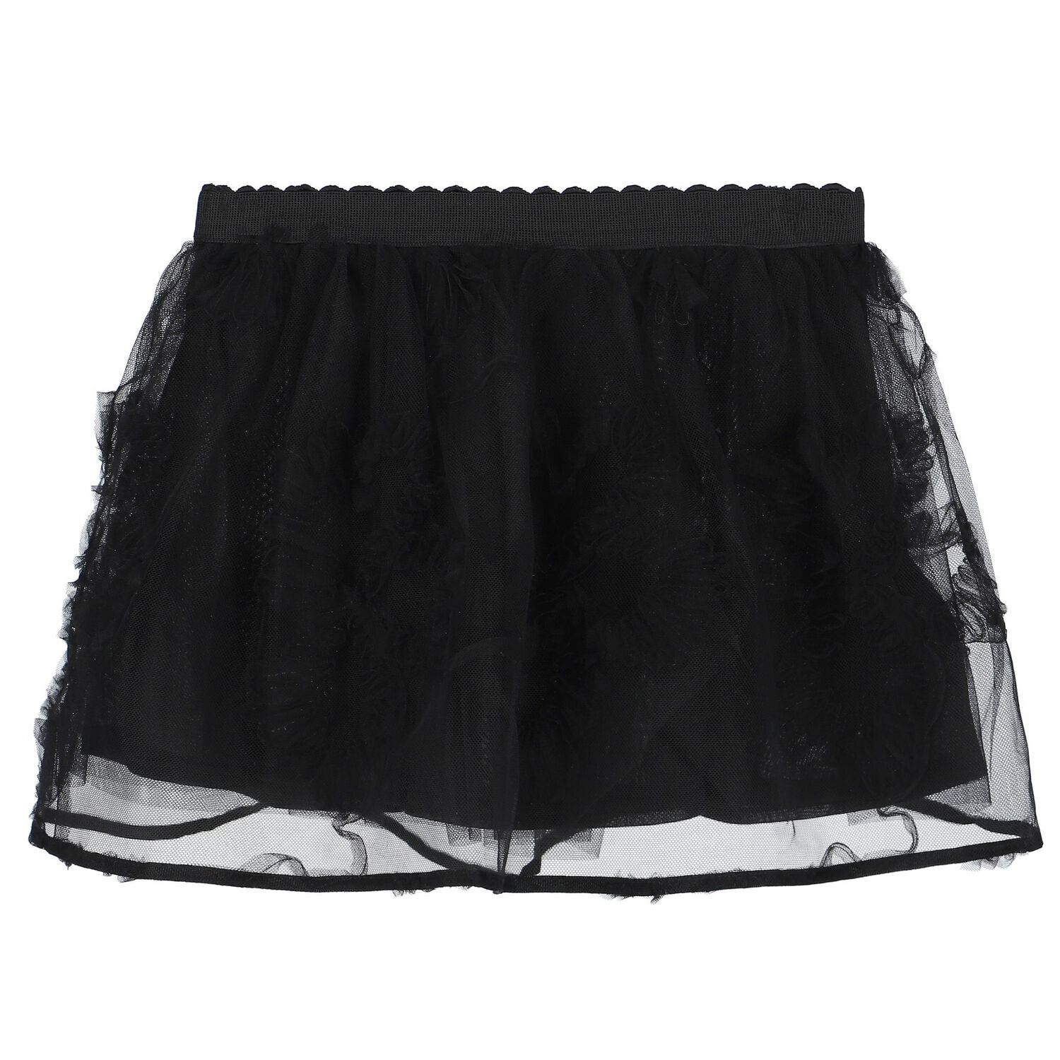 Younger Girls Black Tulle Skirt, 1, hi-res image number null