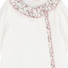 Baby Girls Ivory Velour Babygrow, 1, hi-res