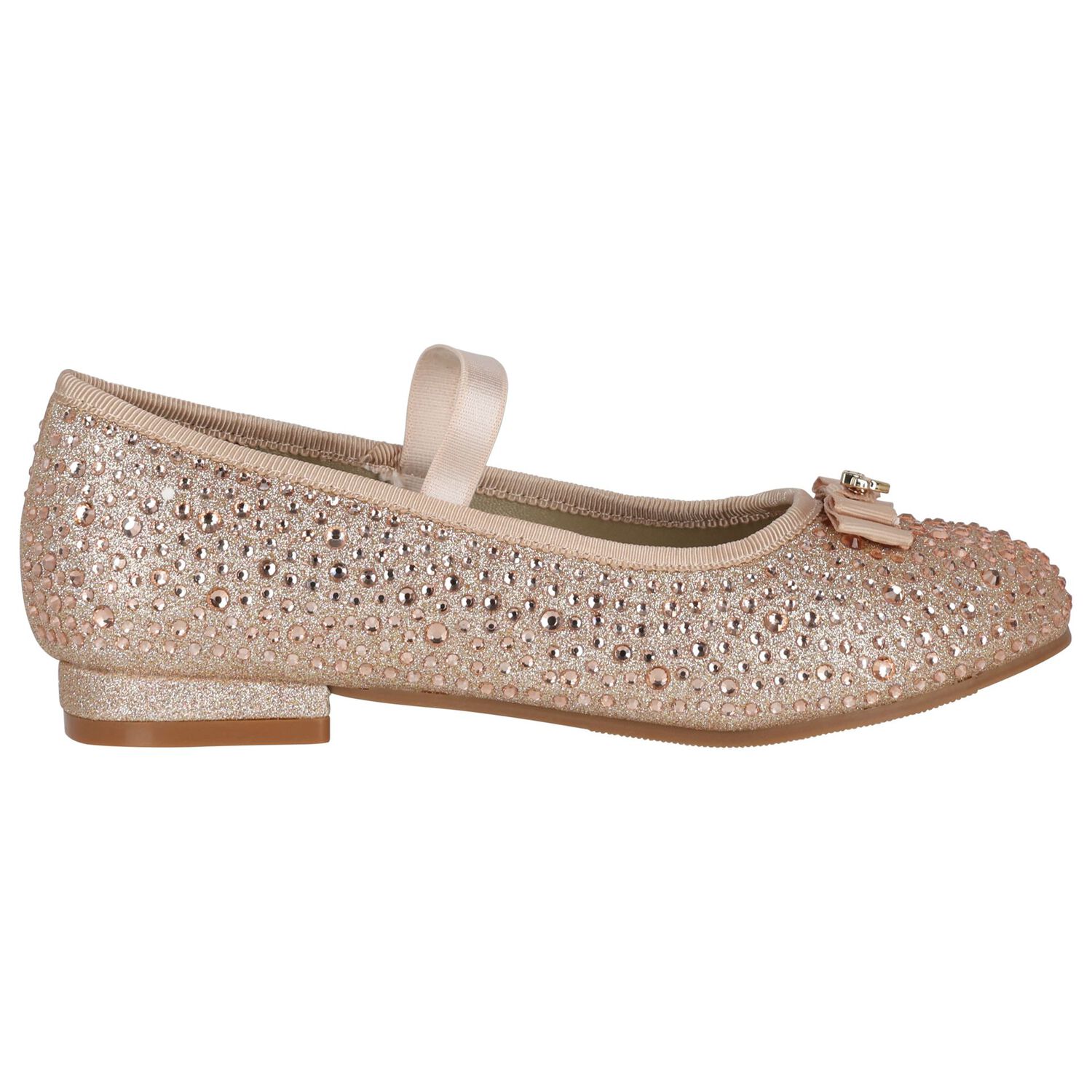 Girls Gold Embellished Shoes, 1, hi-res