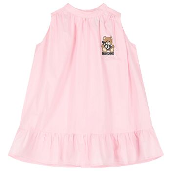 Girls Pink Teddy Bear Dress