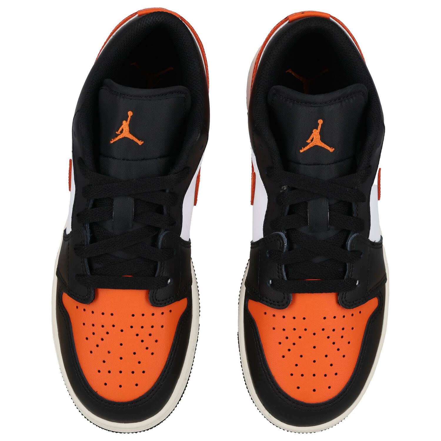 Black & Orange Air Jordan 1 Low Trainers, 6, hi-res