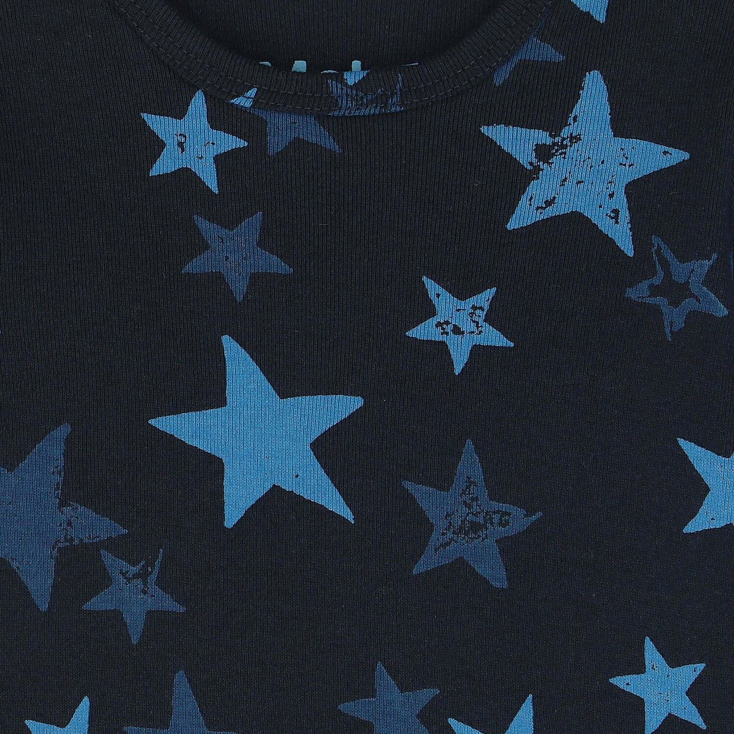 Baby Boys Navy Stars Bodysuit, 1, hi-res
