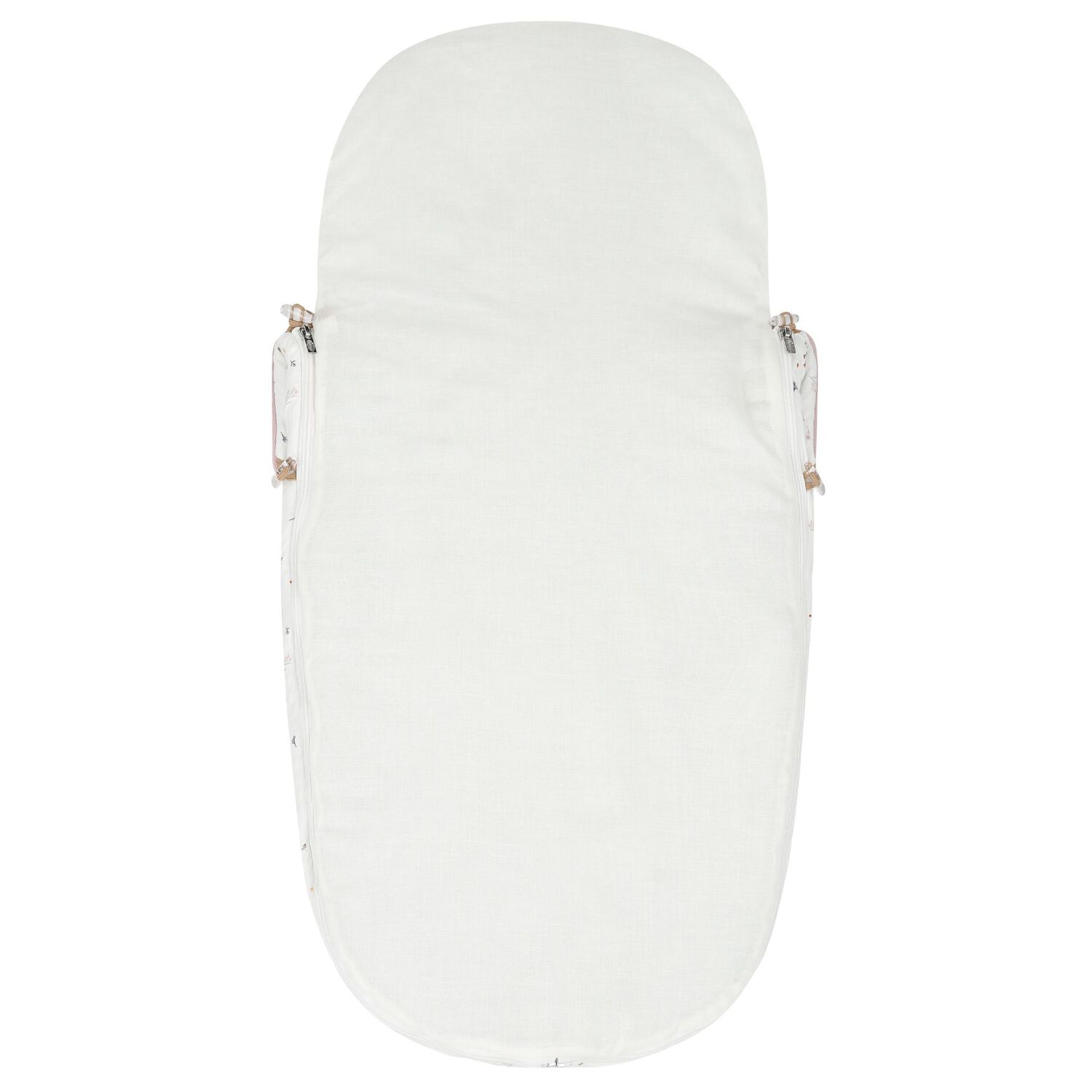 مدس بنات بطبعة الزهور باللون العاجى والوردي, 3, hi-res image number null