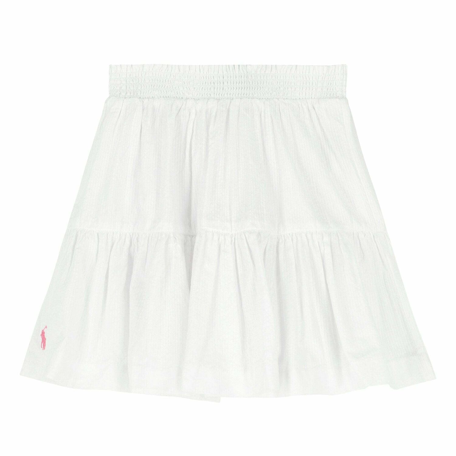 Girls White Logo Skirt, 1, hi-res