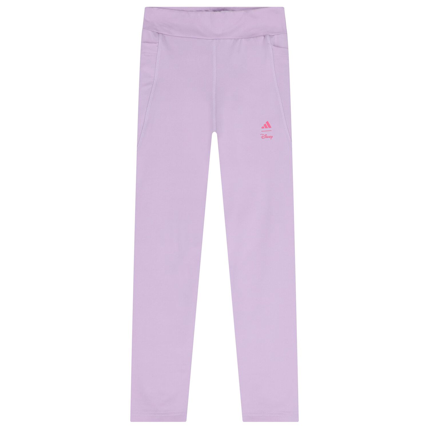 Girls White & Purple Disney Logo Leggings Set, 1, hi-res