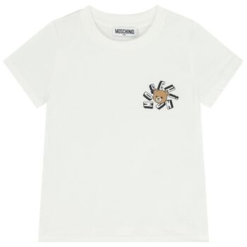 White Teddy Bear Logo T-Shirt