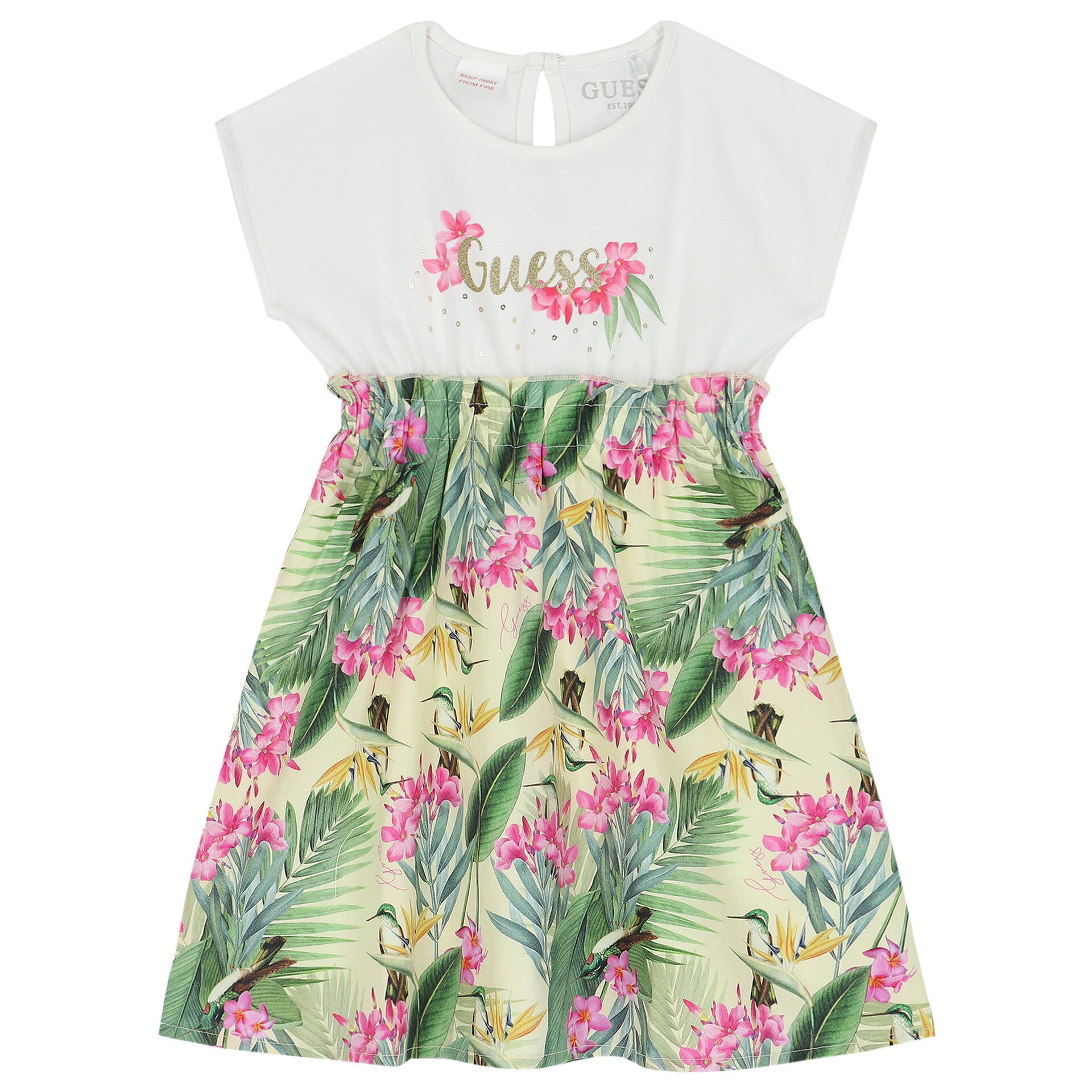 Tropical print dresses for juniors on sale