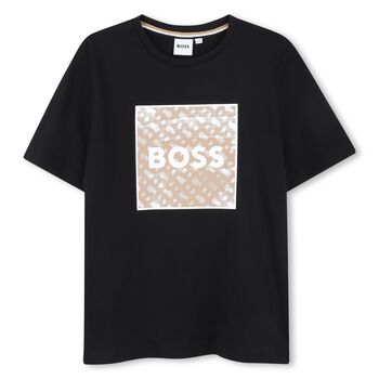 Boys Black Logo T-Shirt