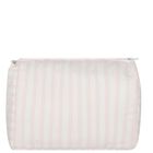 Baby Girls White & Pink Striped Wash Bag, 3, hi-res