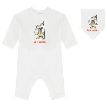 White Thomas bear Romper Gift Set